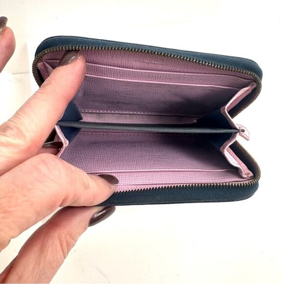 Fendi monster compact wallet, Zeid around blue fuchsia white with crystal eyes - Picture 3 of 7